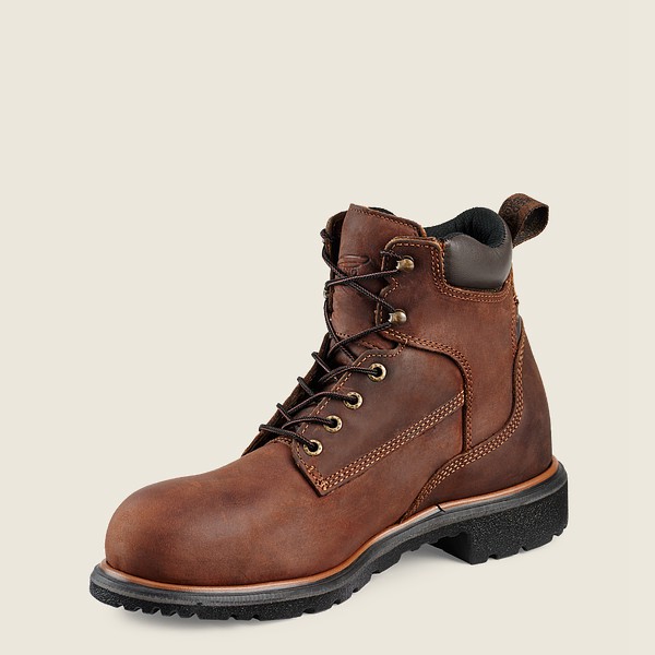 Red Wing Safety Boots Brown - Mens Dynaforce® - 6-inch Waterproof Toe - 5014-GPAKD